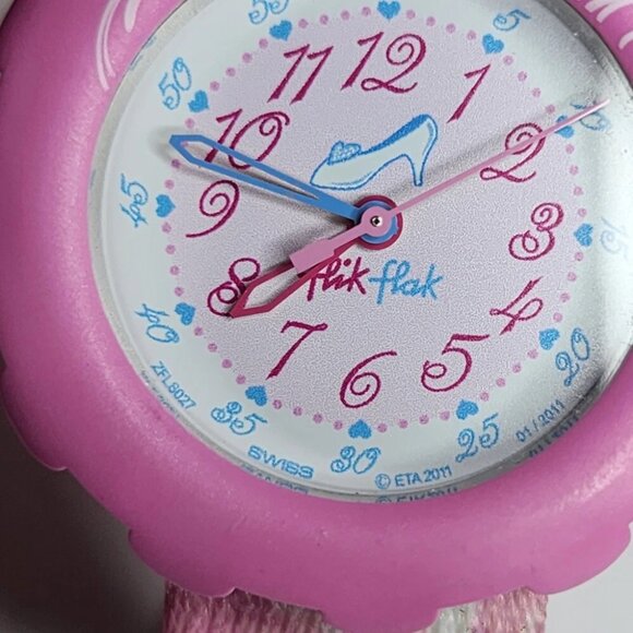 Flik Flak Disney Princess Cinderella Watch Swiss Pink Quartz Swatch 2011 - Picture 4 of 13